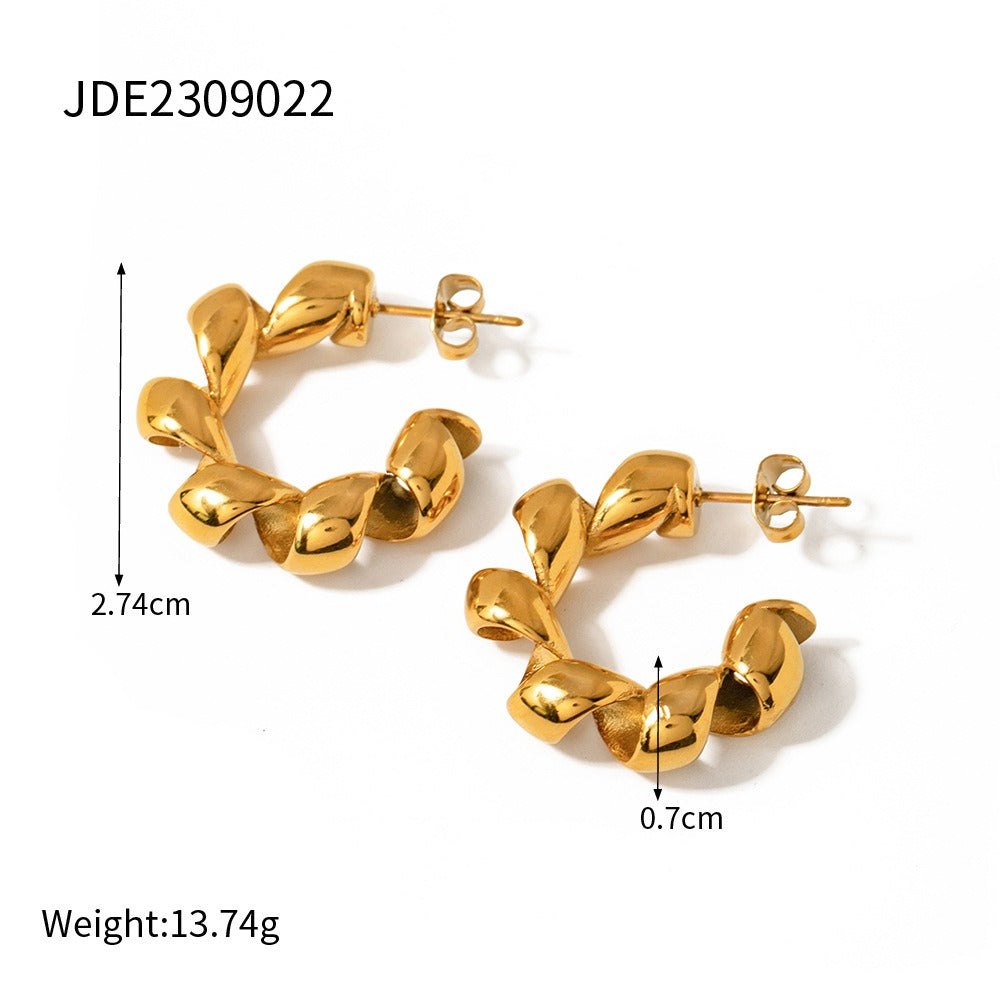 Personalized geometric phone hoop earrings jewelry