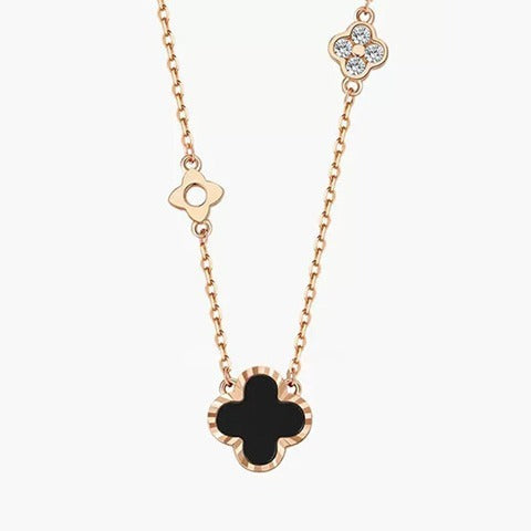 Clover Necklace for Women 999 Sterling Silver as a Valentine's Day Gift