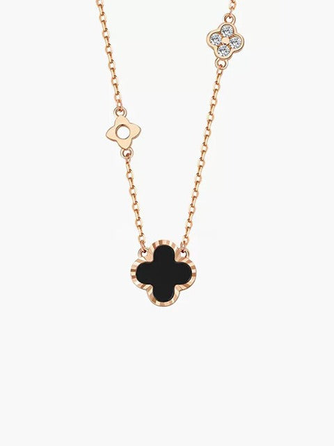 Clover Necklace for Women 999 Sterling Silver as a Valentine's Day Gift